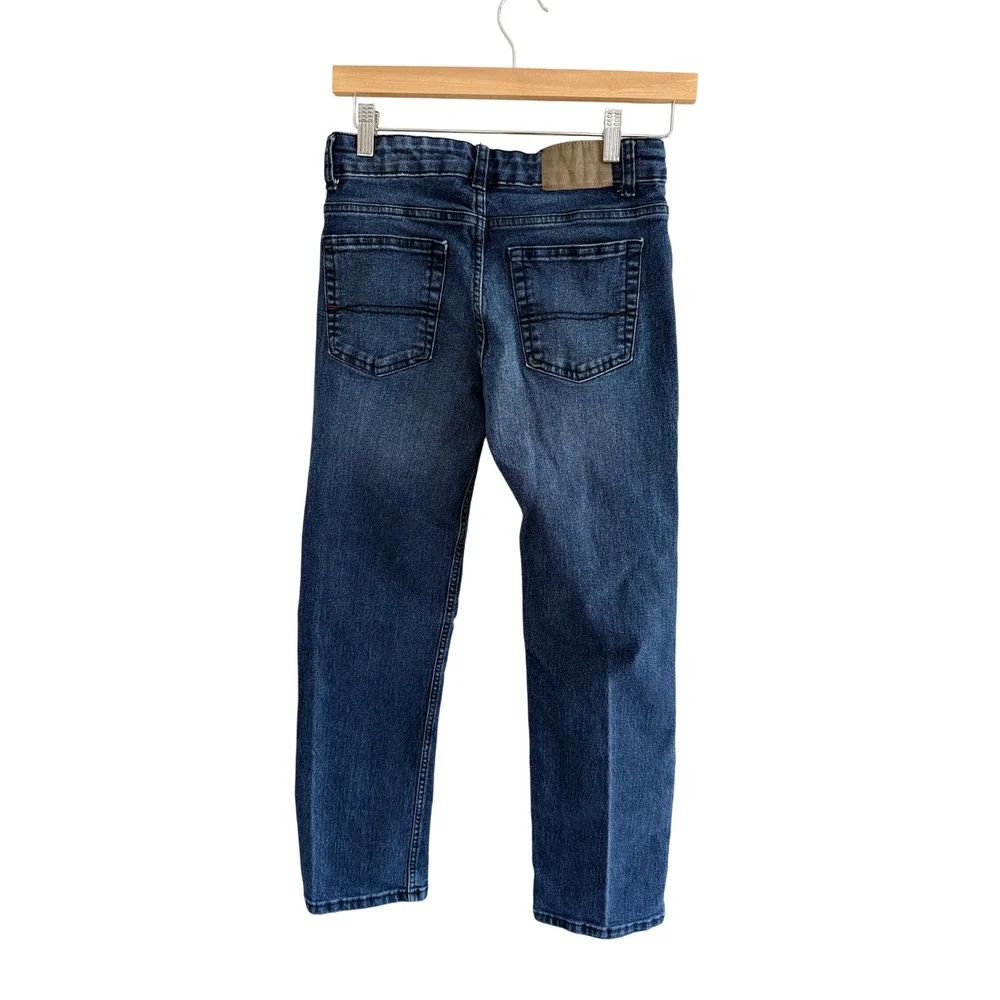 Tommy Hilfiger Straight Leg Jeans Size 12 Dark Wash Adjustable Waist EUC